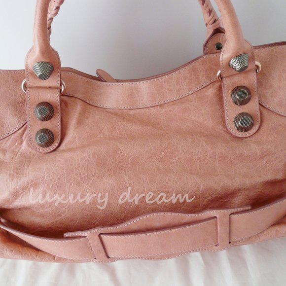 BALENCIAGA THE GIANT CITY Handbag Pink Rose - Picture 2 of 9